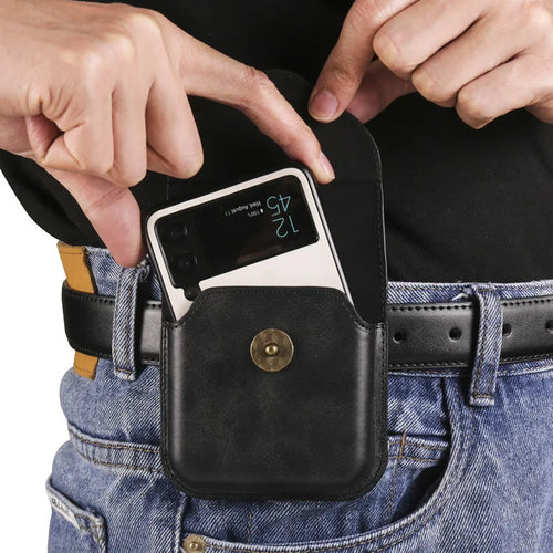 Flip Cover Foldable Screen Phone Waist Strap Phone
