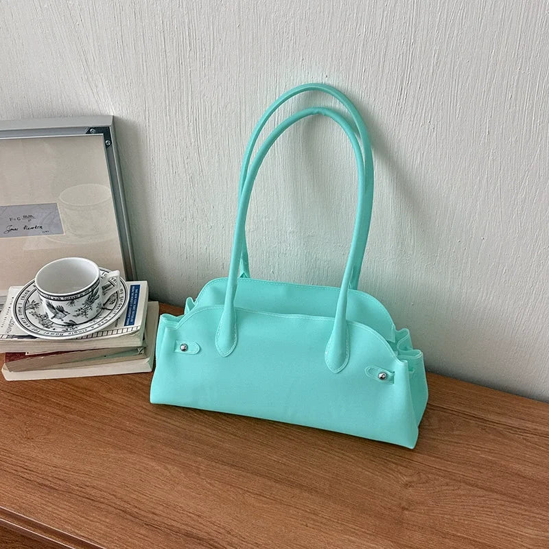 Pvc Single Bag Commuter Underarm Fashionable Large Capacity Women Shoulder Handbag Trendy Summer