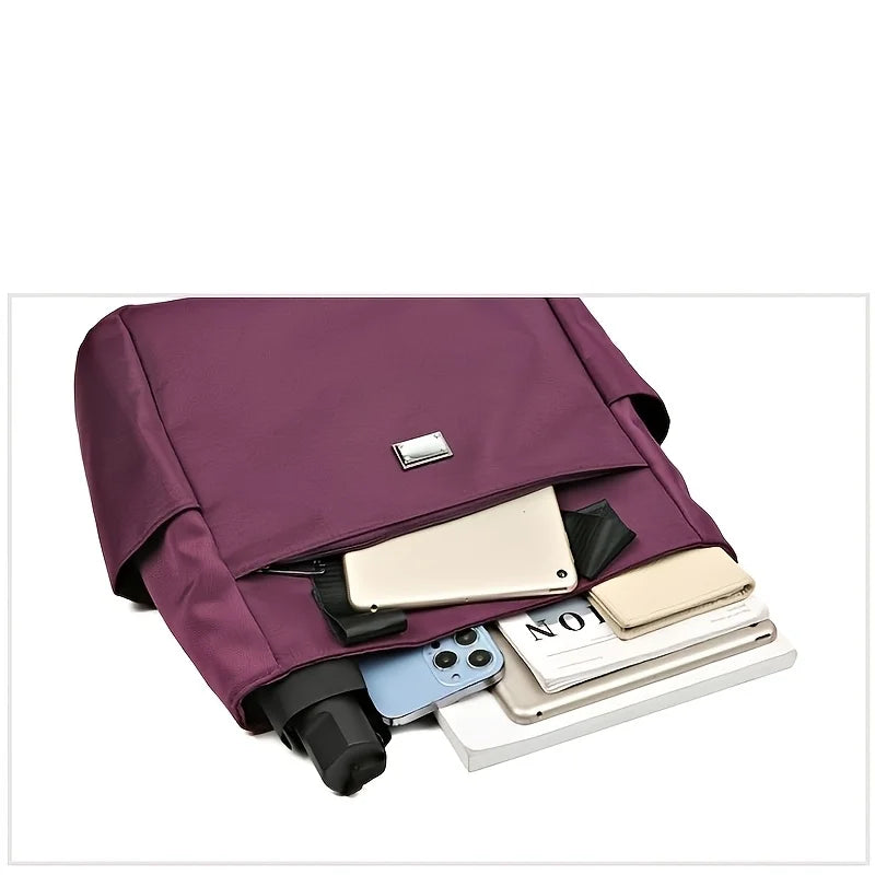 Women's Nylon Tote Bag – Large Lightweight Shoulder Bag