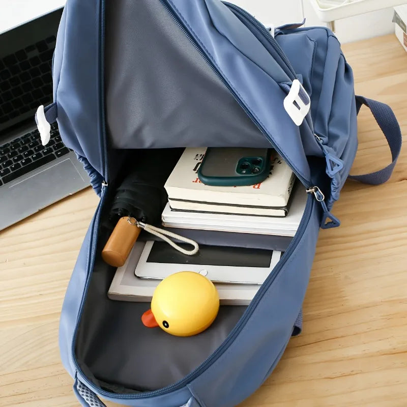 Large School Backpack for Teen Girls Multi-Pocket Bookbag