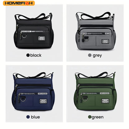 Homefish Men S Cross-Body Bag Multi-Layered Pockets Business Single-Shoulder Bag