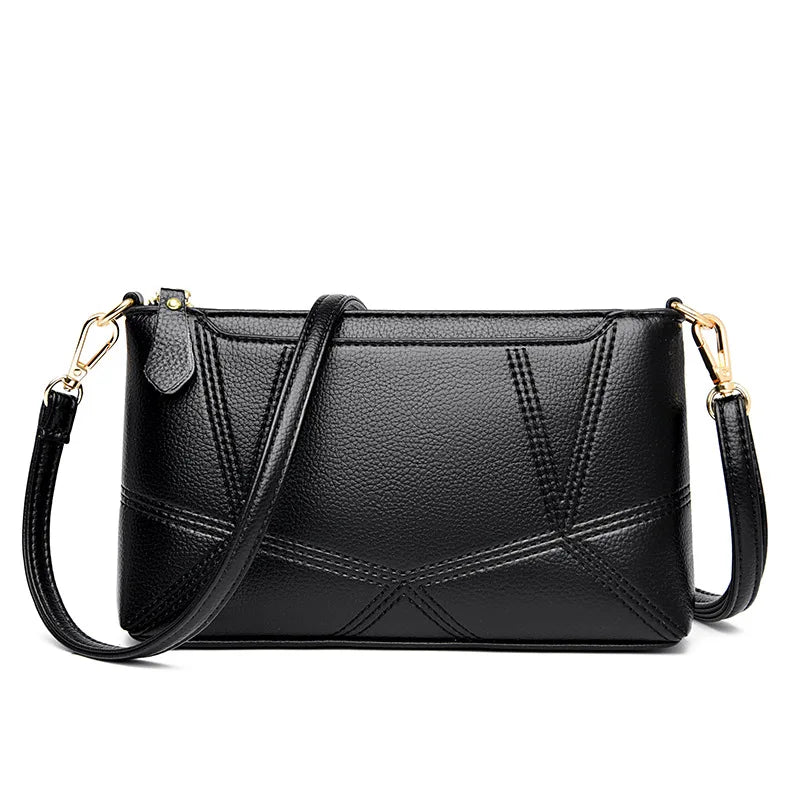 Large-Capacity Single-Shoulder Crossbody Bag Soft Leather Mobile Phone Storage Loose Change Clutch