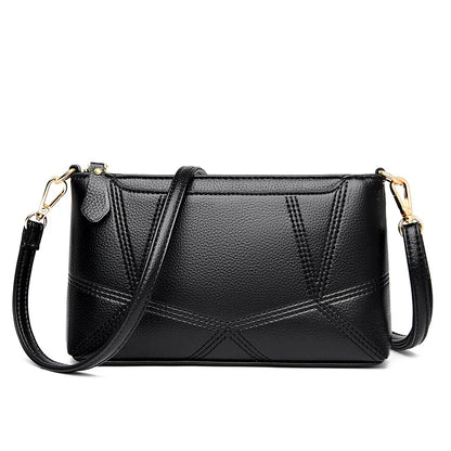 Large-Capacity Single-Shoulder Crossbody Bag Soft Leather Mobile Phone Storage Loose Change Clutch
