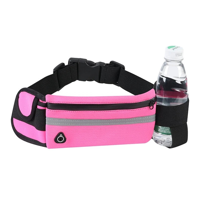 Waterproof Running Belt Fanny Pack with Water Bottle Holder