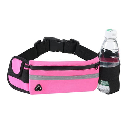 Waterproof Running Belt Fanny Pack with Water Bottle Holder