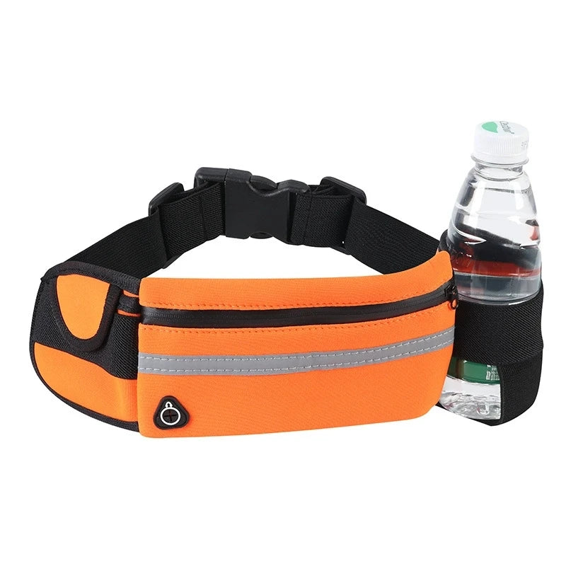 Waterproof Running Belt Fanny Pack with Water Bottle Holder