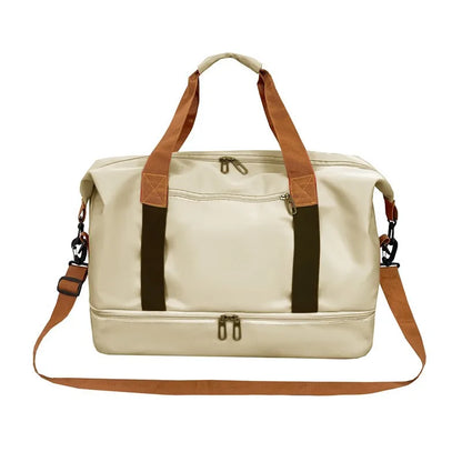 Large Capacity Travel Duffel Bag Shoe Compartment Crossbody Waterproof Weekend Overnight Bag Gym