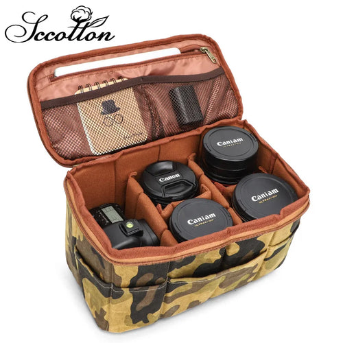 Dslr Camera Storage Bag Waterproof Canvas Camera Lens Inner Liner - Waterproof