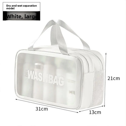 Clear Waterproof Cosmetic Bag – Dry Wet Separation Wash Bag
