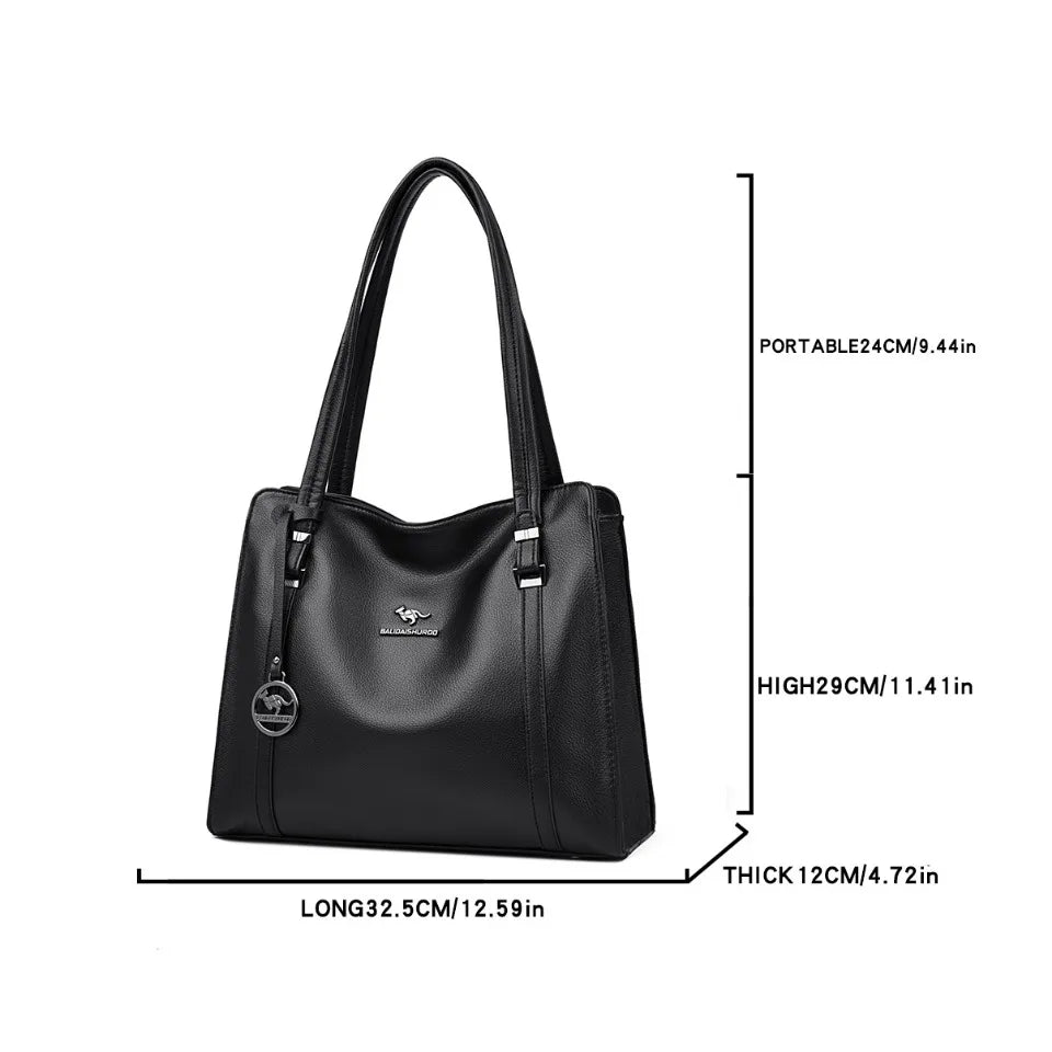 Luxury Leather Handbag for Women – Large Shoulder & Crossbody Tote