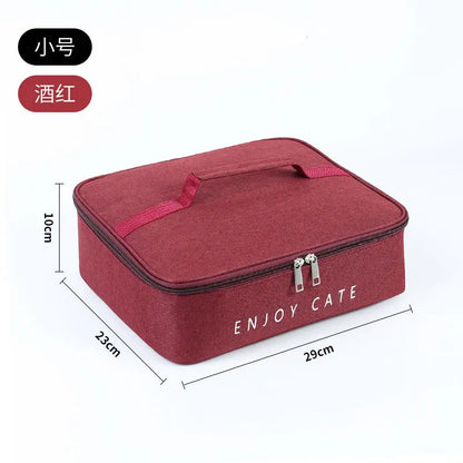 Cartoon Cute Lunch Box Bag Aluminum Foil Thickened Hand Carry Bento Student Canvas Insulated Rice