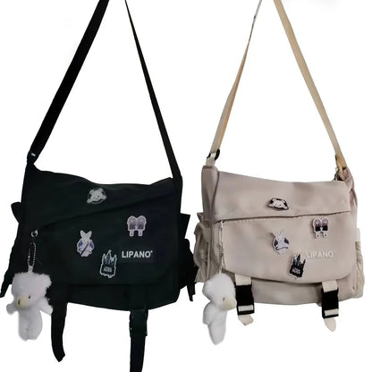 Nylon Messenger Bag Men Shoulder Trendy S Student School Bag