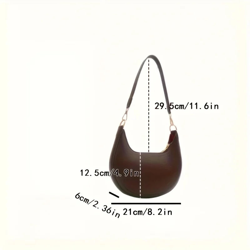 Crescent Crossbody Bag for Women – Chic Shoulder Handbag with Adjustable Strap