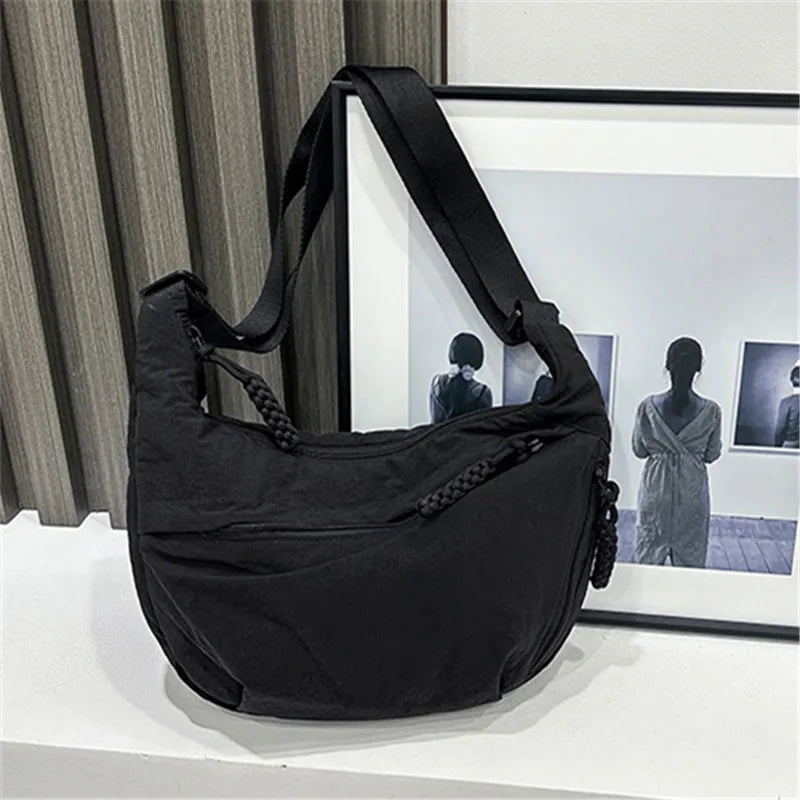 Nylon Dumpling Crossbody Bag – Large Capacity Shoulder Bag
