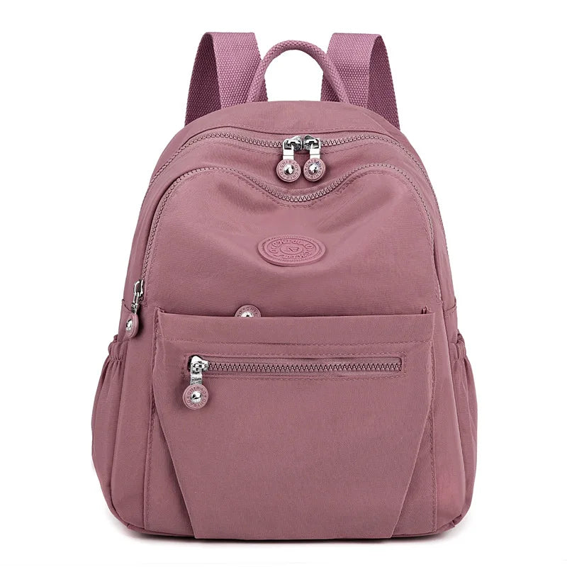 Multi-Pocket Nylon Tote Bag Lightweight Nylon Backpack Women - Waterproof