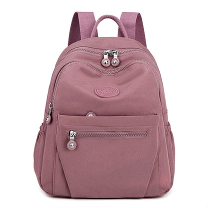 Multi-Pocket Nylon Tote Bag Lightweight Nylon Backpack Women - Waterproof