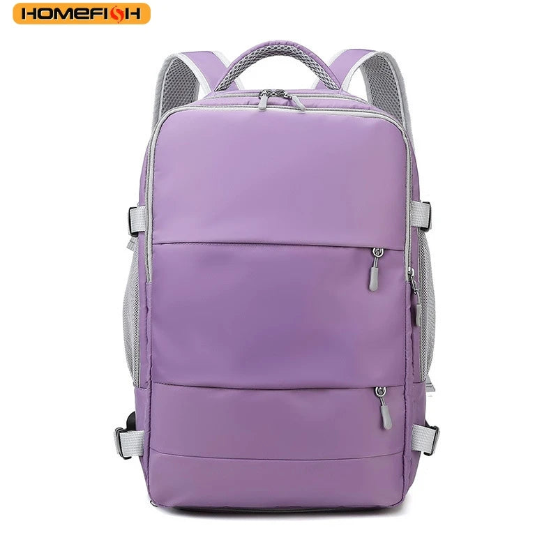 Homefish Casual Anti-Theft Travel Backpack Waterproof Large Capacity Backpack Usb Charging Port