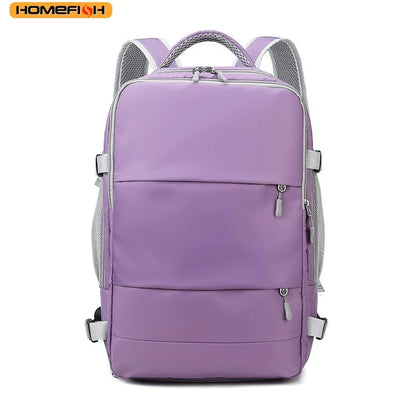 Homefish Casual Anti-Theft Travel Backpack Waterproof Large Capacity Backpack Usb Charging Port