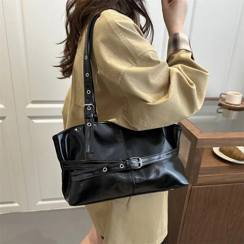 Large Capacity Women S Shoulder Bag Tote Commuter Simple Vintage Cross-Border Style Versatile