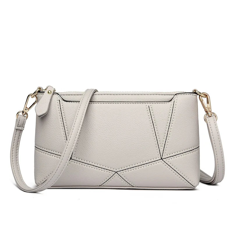 Large-Capacity Single-Shoulder Crossbody Bag Soft Leather Mobile Phone Storage Loose Change Clutch