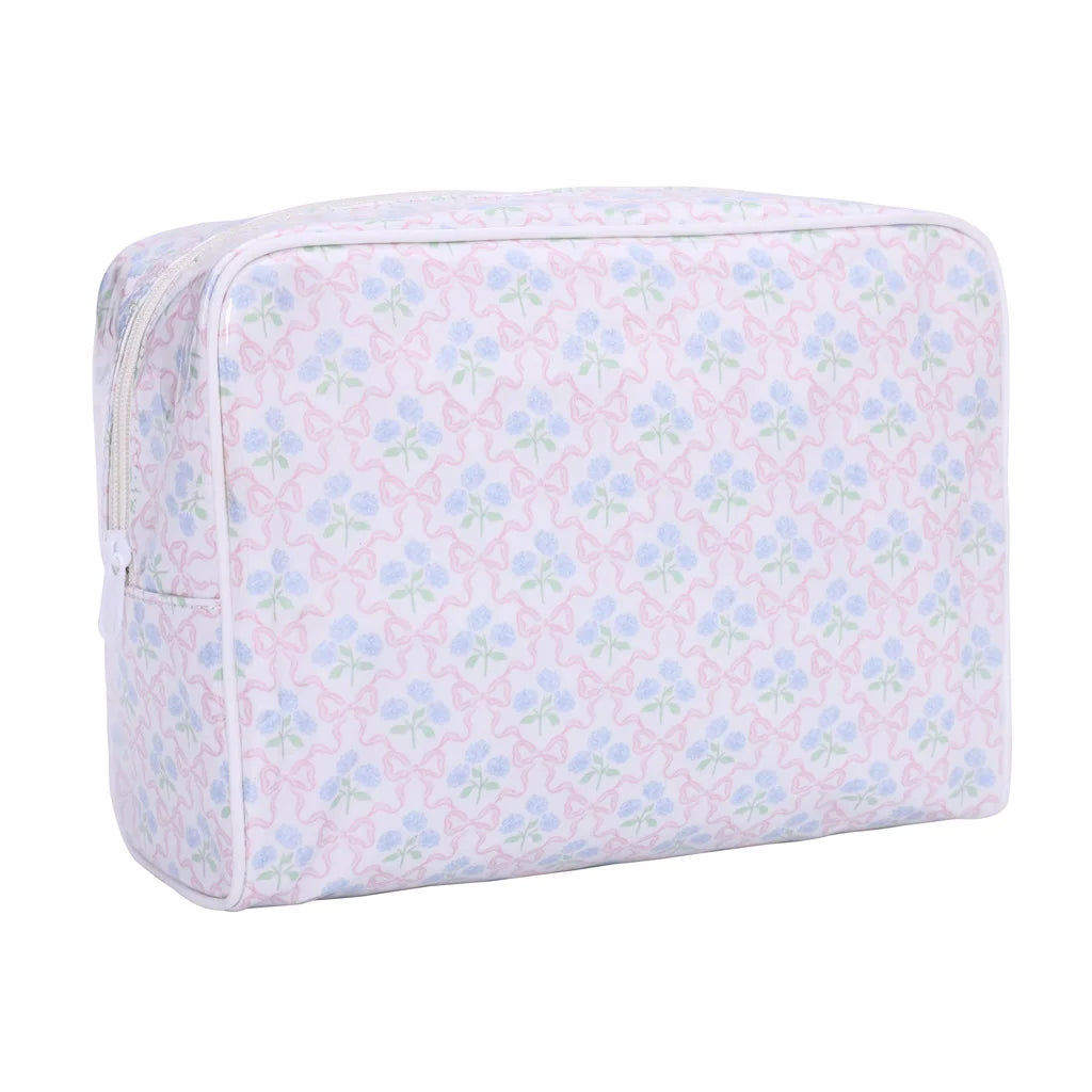 Polyester Pvc Cosmetic Bag Double-Layer Waterproof Storage Color-Printed Portable Makeup Organizer