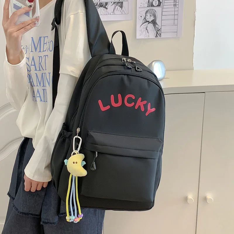 Nylon Cloth Lightweight Large-Capacity Student Backpack