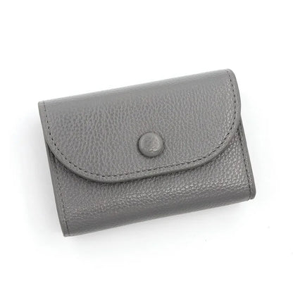 Mini Leather Wallet for Women – Lychee Pattern Card & Coin Clutch