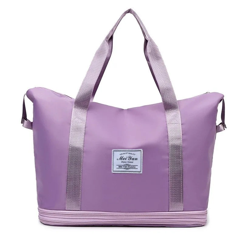 Double Extended Large Capacity Travel Bag Dry Wet Separation Lightweight Storage Student Luggage
