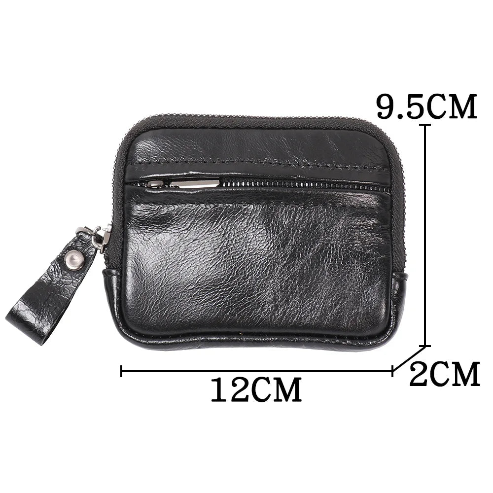 Simple Men S Coin Pocket Genuine Leather Coin Purse - Soft