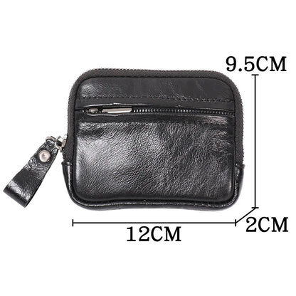 Simple Men S Coin Pocket Genuine Leather Coin Purse - Soft