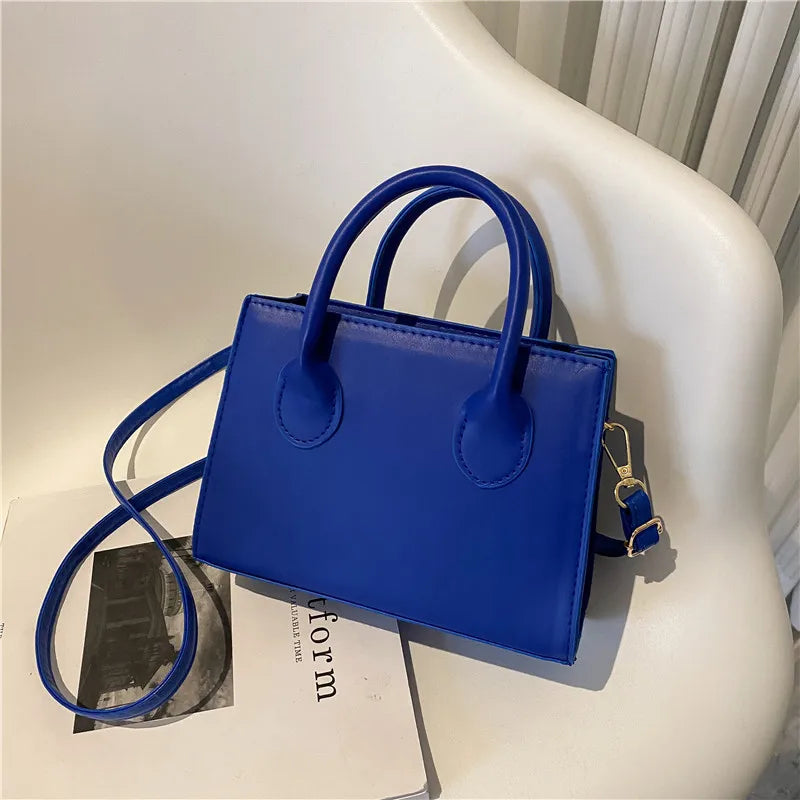 Small Crossbody Tote Bag – Dual Handle Retro Handbag for Women