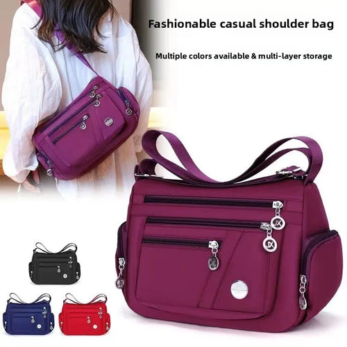 Waterproof Nylon Crossbody Bag for Women – Multi-Pocket