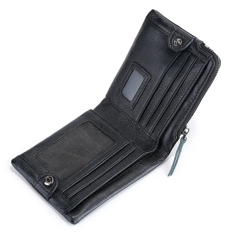 Top-Grain Cowhide Men S Wallet Business Wallet Loose Change Coin Storage