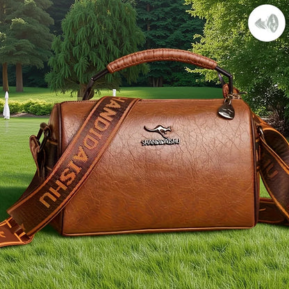 Solid Color Pu Leather Shoulder Messenger Bag Versatile Large Capacity Pillow Tote Crossbody Bags