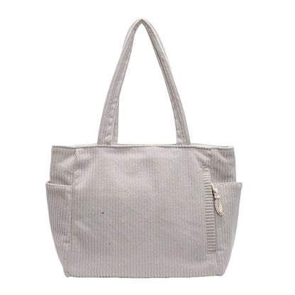 Corduroy Tote Bag Large Capacity Women's Handbag