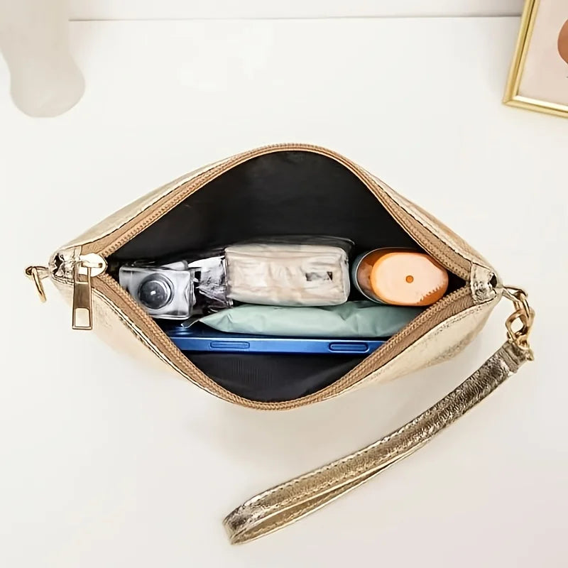 Metallic Mini Crossbody Bag Shiny Shoulder Purse for Women