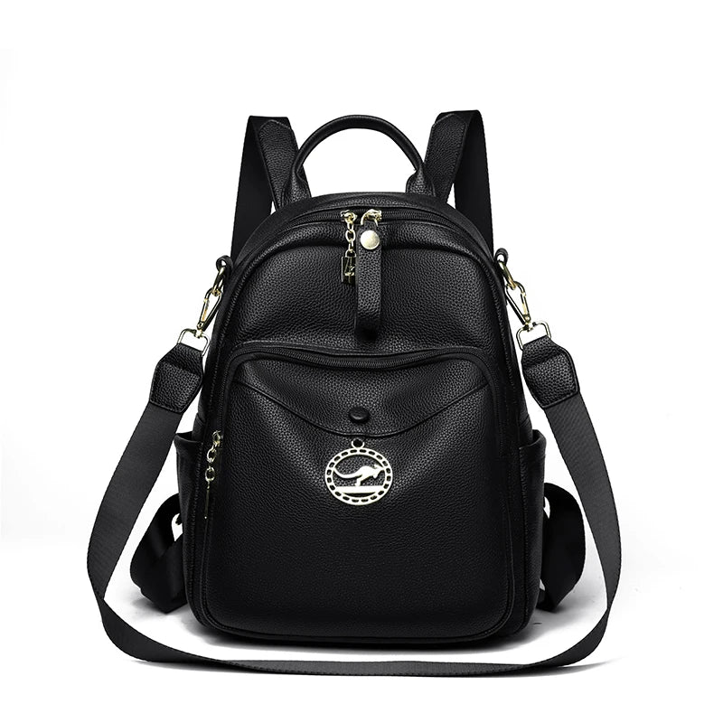 Large PU Leather Backpack for Women