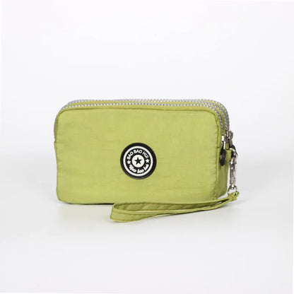 Stylish Jellyfish Print Triple Zipper Phone Bags Compact Canvas Clutch Purse Women S Daily