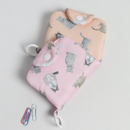 Coin Purse Girl Student Cute Printed Rabbit Cat Storage Bag Canvas Fresh Cdd Card Everyday