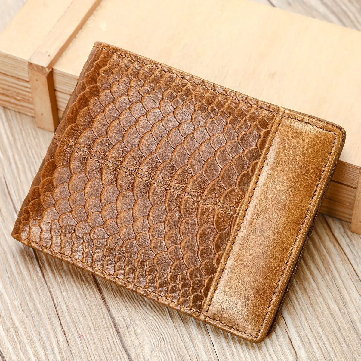 Rfid Card Holder Men S Genuine Leather Short Wallet