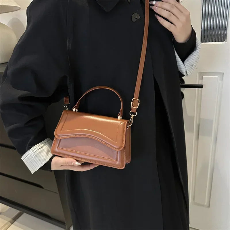 Pu Leather Handbag Purse Women S Bag Solid Color Shoulder Crossbody Bags Lady Messenger Small Tote