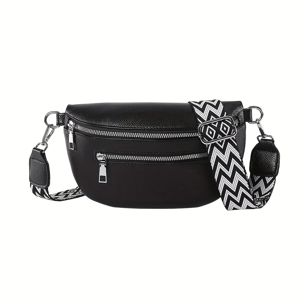 Women's Belt Bag with Boho Strap – Multi-Pocket Fanny Pack