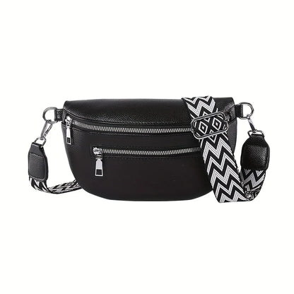 Women's Belt Bag with Boho Strap – Multi-Pocket Fanny Pack