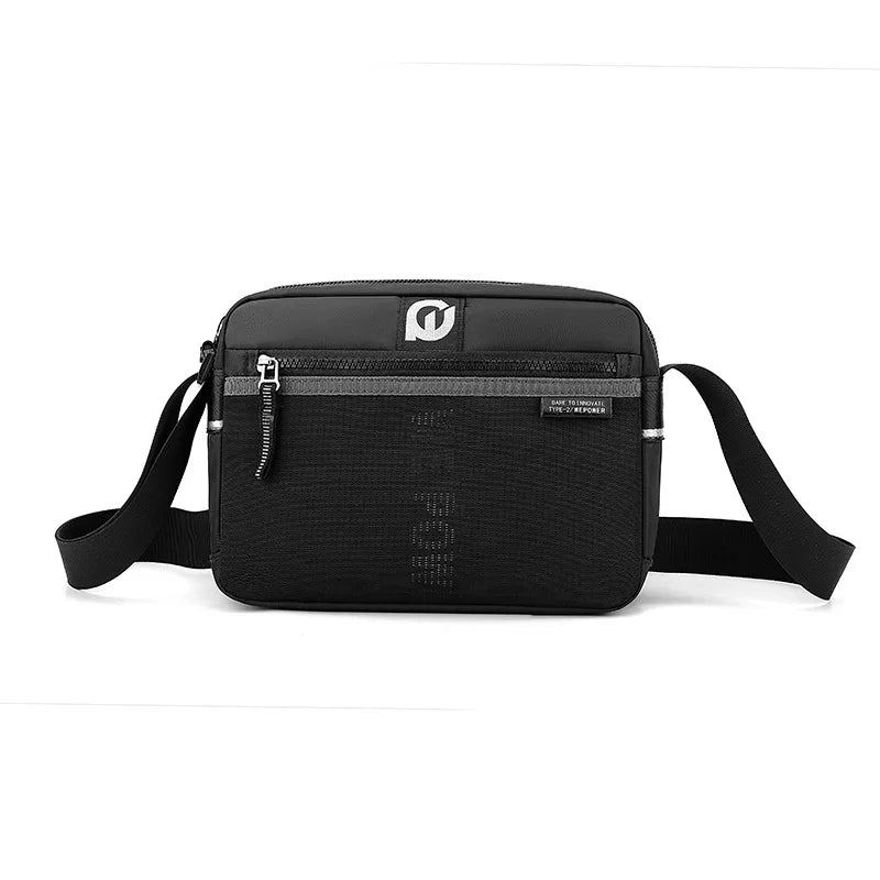 Men S Shoulder Bag Casual Nylon Waterproof Crossbody Horizontal Style - Waterproof