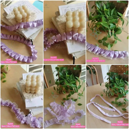 Decorative Ruffle Lace Trim Ribbon for Ita Bag DIY