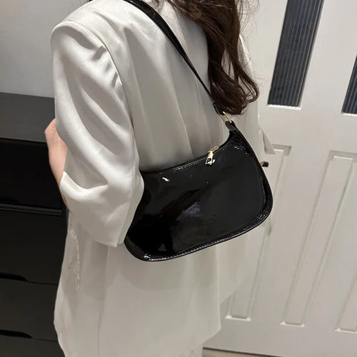 Retro Leather Underarm Bag Women S Handbags Casual Shoulder Purses