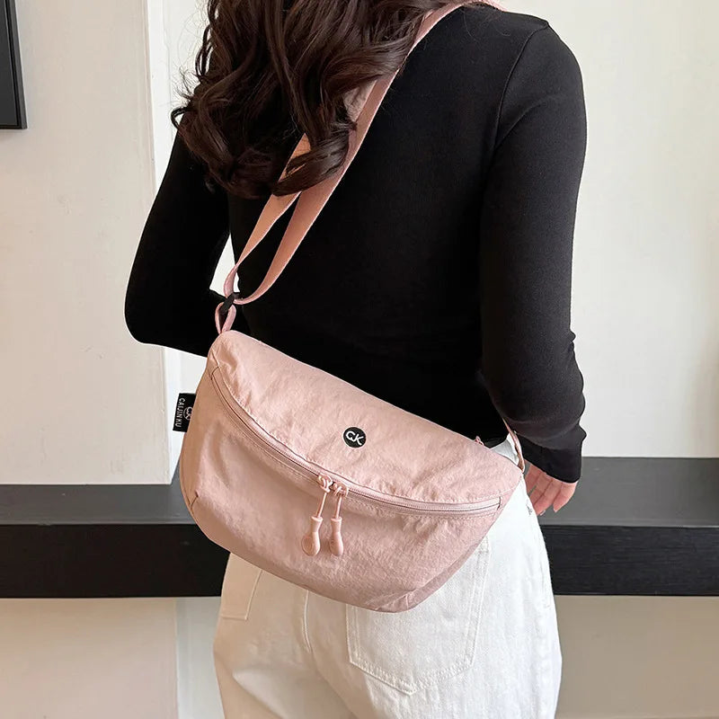 Nylon Crossbody Shoulder Bag – Japanese Style Dumpling Bag