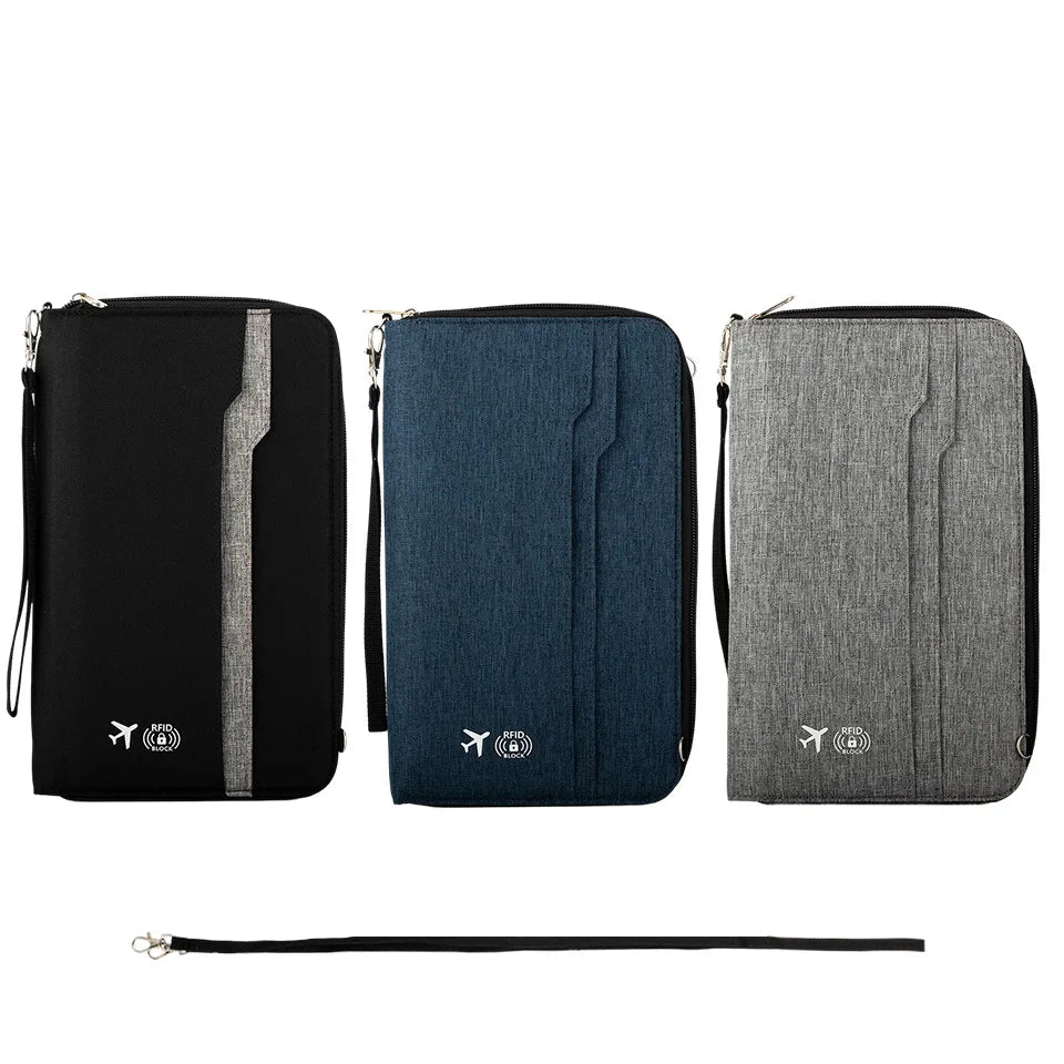 Large-Capacity Multi-Functional Passport Air Ticket Holder Portable Travel Document Storage Bag