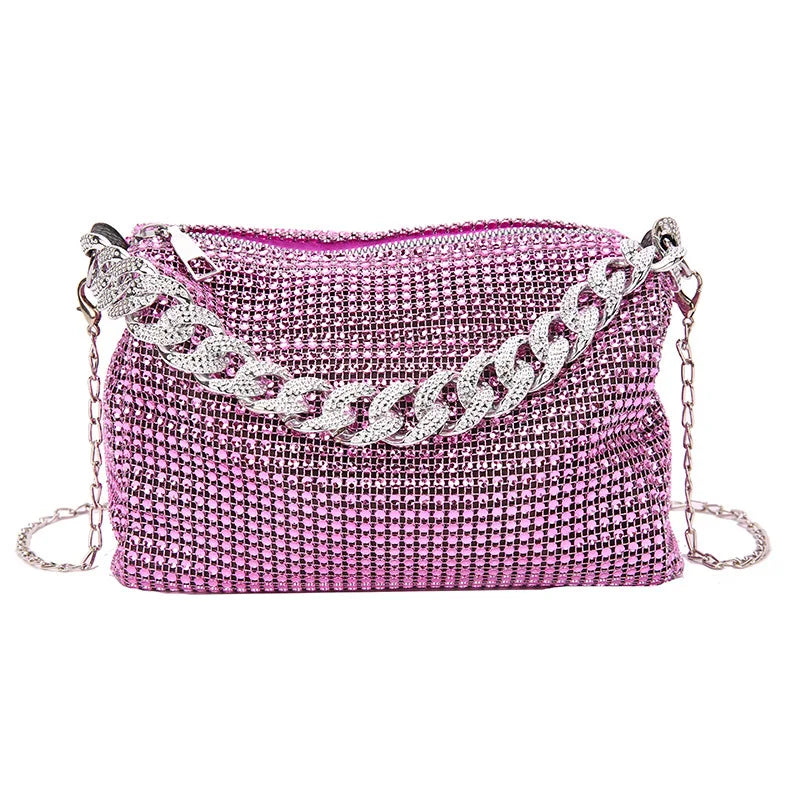 Rhinestone Chain Bag – Women's Glam Shoulder & Crossbody