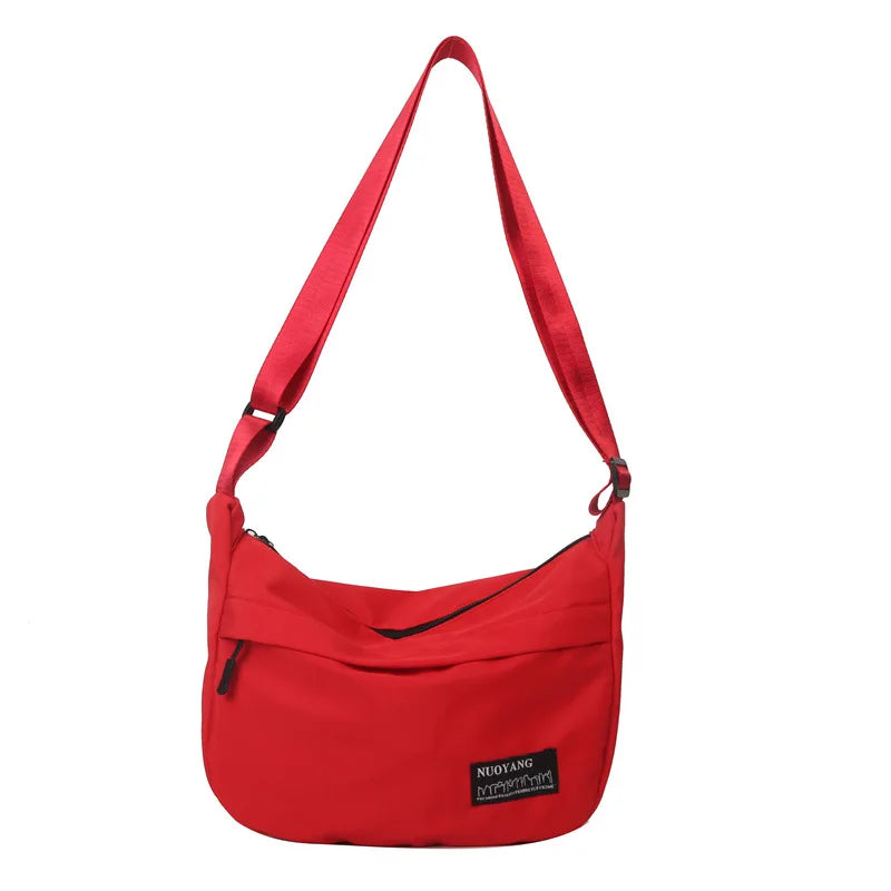 Nylon Messenger Bag – Women's Crossbody Shoulder Bag with Adjustable Strap